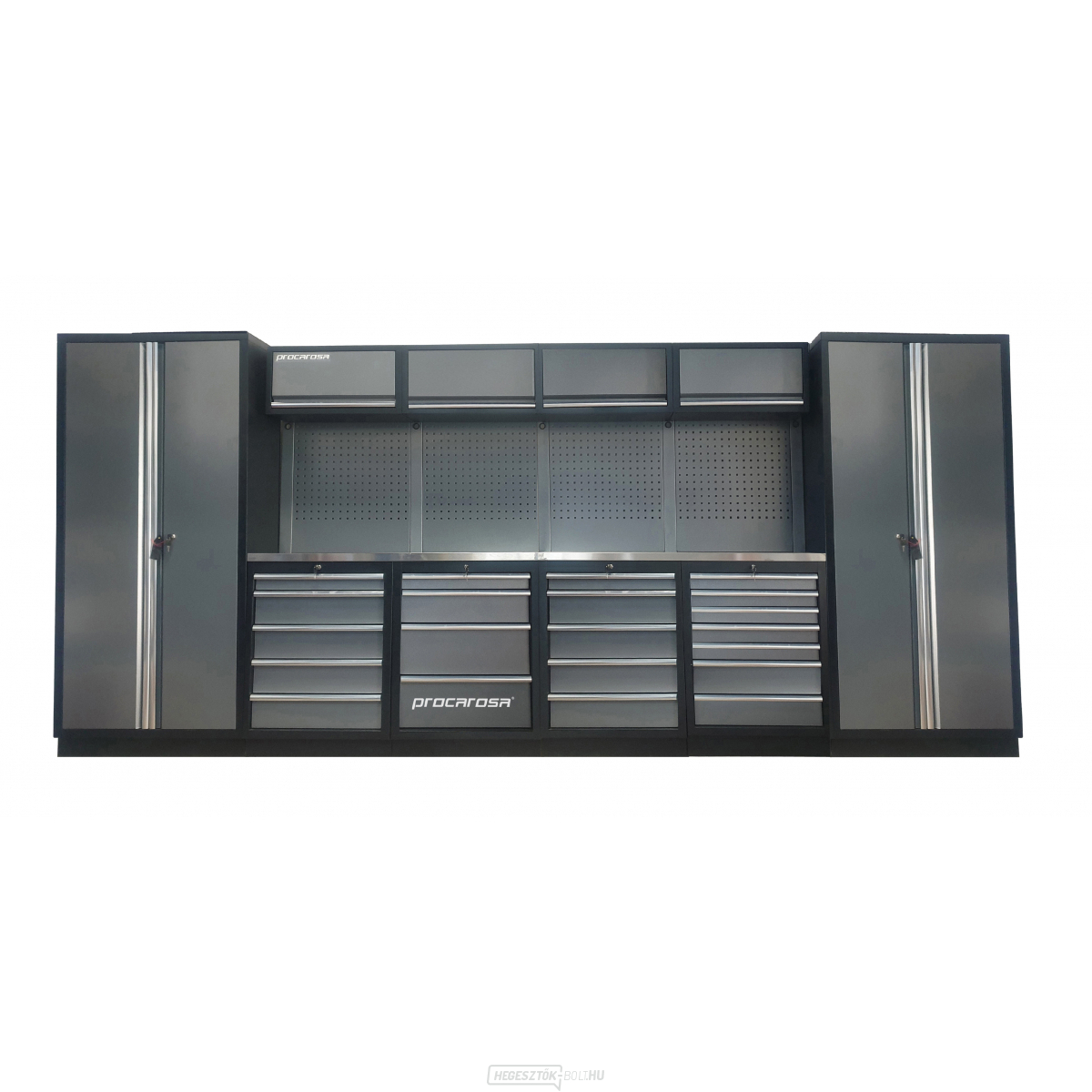 PROCAROSA PROFESSIONAL XXL-8 MUNKÁSBÚTOR ÖSSZETÉTEL Munkalap: rozsdamentes acél, Súly: 465,1 kg