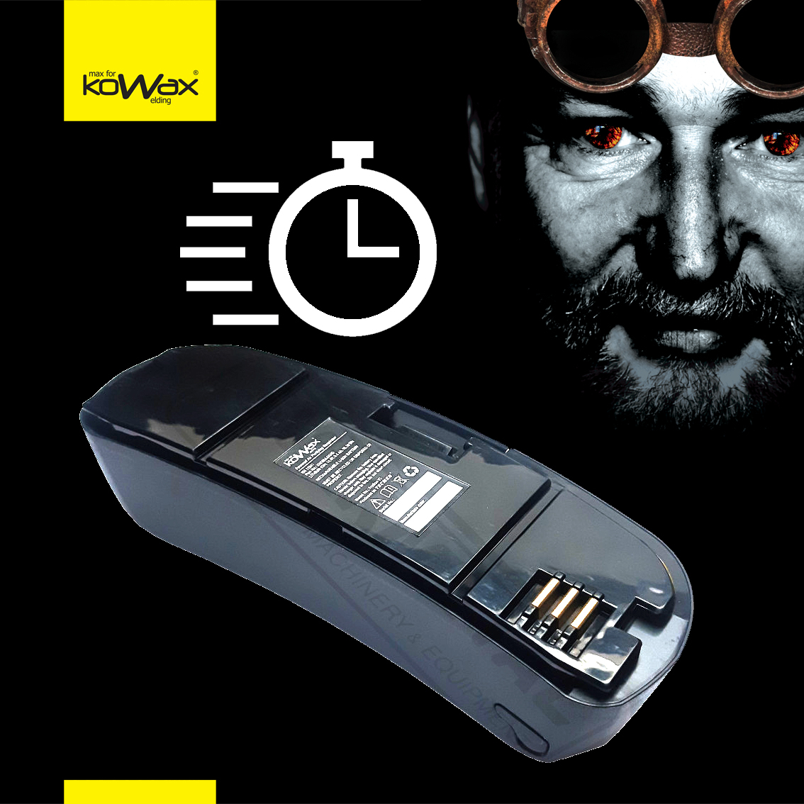KOWAX Speed Air® FLIP Gyorstöltő HD akkumulátor a légzőkészülékhez (8. poz.)
