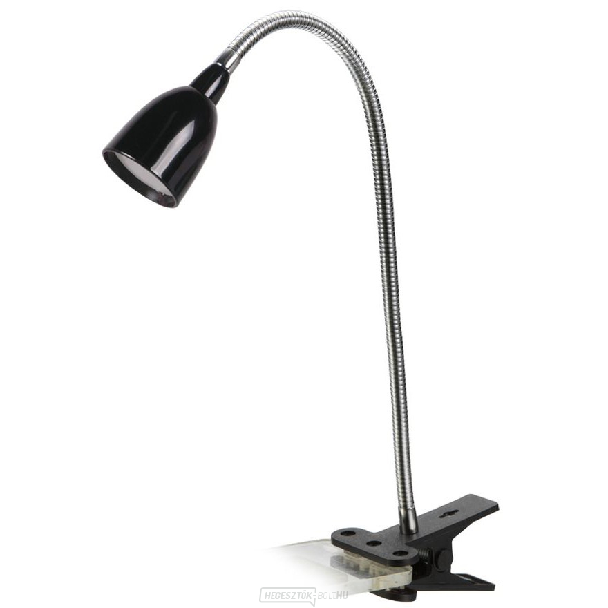 Solight LED asztali lámpa, 2.5W, 3000K, klipsz, fekete