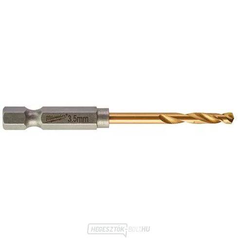 Milwaukee titán fém fúrófejek Shockwave HSS-G TiN Red Hex 3,5 mm - 2db