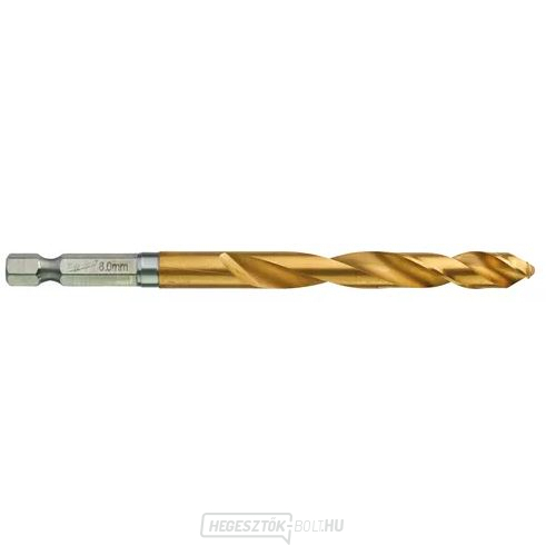 Milwaukee Shockwave HSS-G TiN Red Hex titán fémfúró 8 mm - 1db