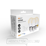 ECOLUX LED izzó 3db, miniglobe, 6W, E27, 3000K, 450lm, 3db, 3db Előnézet 