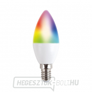 Solight LED SMART WIFI izzó, gyertya, 5W, E14, RGB, 400lm gallery main image