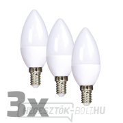 ECOLUX LED izzó 3db, gyertya, 6W, E14, 3000K, 450lm, 3db, 3db gallery main image