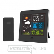 Solight meteorológiai állomás, színes LCD, hőmérséklet, páratartalom, RCC, fekete színű gallery main image