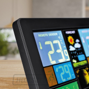 Solight meteorológiai állomás, extra nagy színes LCD kijelző, hőmérséklet, páratartalom, nyomás, RCC, USb töltés, fekete színű Előnézet 