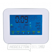 Solight időjárás-állomás, nagyméretű színes LCD kijelző, beltéri/kültéri hőmérséklet, páratartalom, fehér színű Előnézet 