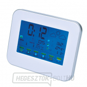 Solight időjárás-állomás, nagyméretű színes LCD kijelző, beltéri/kültéri hőmérséklet, páratartalom, fehér színű Előnézet 