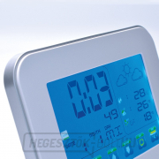 Solight időjárás-állomás, nagyméretű színes LCD kijelző, beltéri/kültéri hőmérséklet, páratartalom, fehér színű náhled