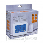 Solight időjárás-állomás, nagyméretű színes LCD kijelző, beltéri/kültéri hőmérséklet, páratartalom, fehér színű náhled