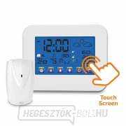 Solight időjárás-állomás, nagyméretű színes LCD kijelző, beltéri/kültéri hőmérséklet, páratartalom, fehér színű gallery main image