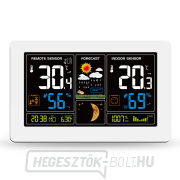 Solight meteorológiai állomás, extra nagy színes LCD kijelző, hőmérséklet, páratartalom, nyomás, RCC, USB töltés, fehér színű Solight meteorológiai állomás, extra nagy színes LCD kijelző, hőmérséklet, páratartalom, nyomás, RCC, USB töltés, fehér színű gallery main image