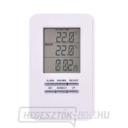 Solight vezeték nélküli hőmérő, hőmérséklet, idő, riasztás, fehér színű Előnézet 