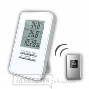 Solight vezeték nélküli hőmérő, hőmérséklet, idő, riasztás, fehér színű gallery main image