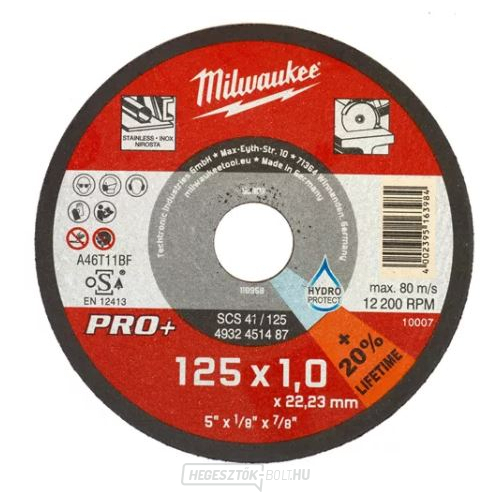 Milwaukee Vékony fémvágó kerék PRO 125x1.0x22.23mm - 1db