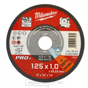Milwaukee Vékony fémvágó kerék PRO 125x1.0x22.23mm - 1db