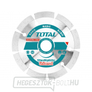 Gyémánt vágókorong, szegmentált, száraz és nedves vágás, 115cm, 115x22,2mm, osztott szegmens 7,5mm, max. 13000 rpm gallery main image