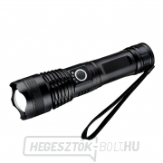 Solight újratölthető LED-es zseblámpa, 1000lm, fókusz, 2800mAh Li-Ion, USB, ajándékcsomagban gallery main image