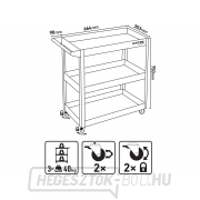 Polcos kocsi, 3 polc, max 120kg Előnézet 