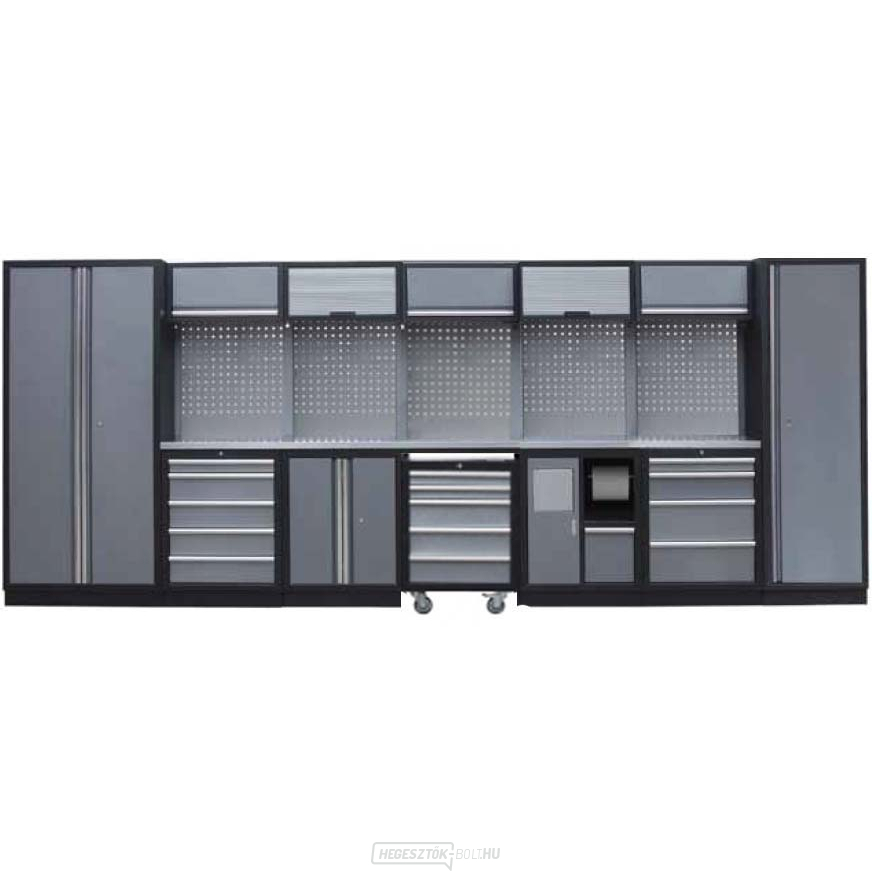 Műhelybútor készlet Procarosa PROFI XL Munkalap: rozsdamentes acél, Súly: 477 kg