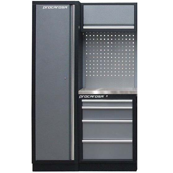 Műhelybútor készlet Procarosa PROFI XS-VI Munkalap: rozsdamentes acél, Súly: 128 kg
