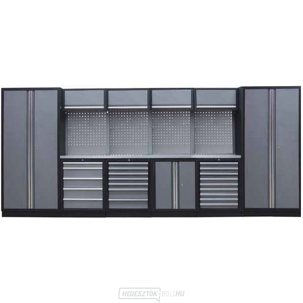 Műhelybútor készlet Procarosa PROFI L-III Munkalap: rozsdamentes acél, Súly: 460 kg