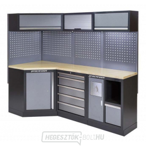 Műhelybútor sarokgarnitúra Procarosa PROFI XS-VIII Munkalap: fa, Súly: 224 kg Műhelybútor sarokgarnitúra Procarosa PROFI XS-VIII Munkalap: fa, Súly: 224 kg gallery main image