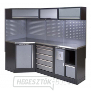 Műhelybútor sarokgarnitúra Procarosa PROFI XS-VIII Munkalap: rozsdamentes acél, Súly: 240 kg Műhelybútor sarokgarnitúra Procarosa PROFI XS-VIII Munkalap: rozsdamentes acél, Súly: 240 kg gallery main image