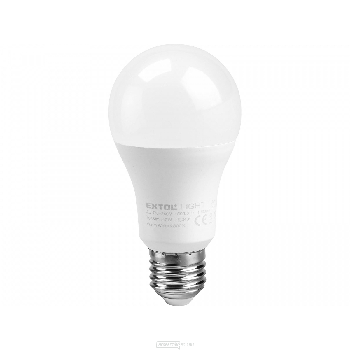 Klasszikus LED izzó, 12W, 1055lm, E27, meleg fehér