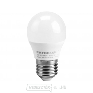 LED mini izzó, 5W, 410lm, E27, meleg fehér