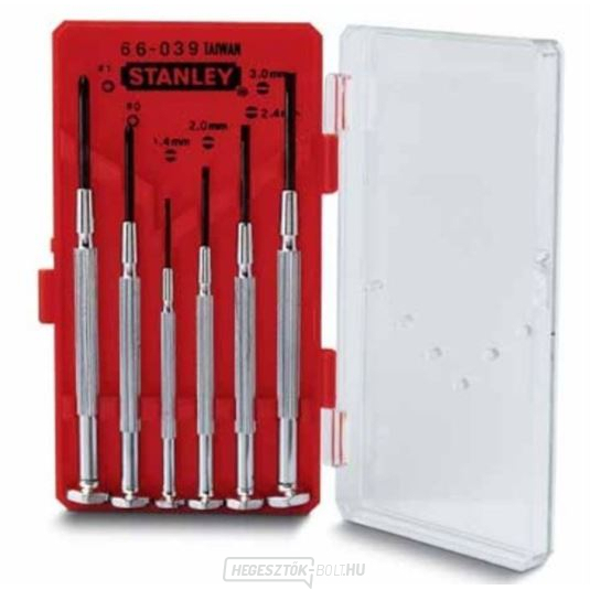 STANLEY 6 darabos órásmester csavarhúzó készlet 1-66-039 STANLEY 6 darabos órásmester csavarhúzó készlet 1-66-039 gallery main image
