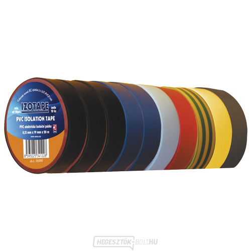 Szigetelő PVC szalag 19/20m színkeverék EMOS 10db 10 db