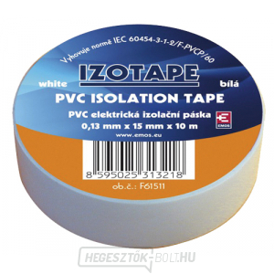 PVC szigetelőszalag 15/10m fehér EMOS PVC szigetelőszalag 15/10m fehér EMOS gallery main image