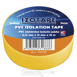 PVC szigetelőszalag 15/10m sárga EMOS PVC szigetelőszalag 15/10m sárga EMOS gallery main image