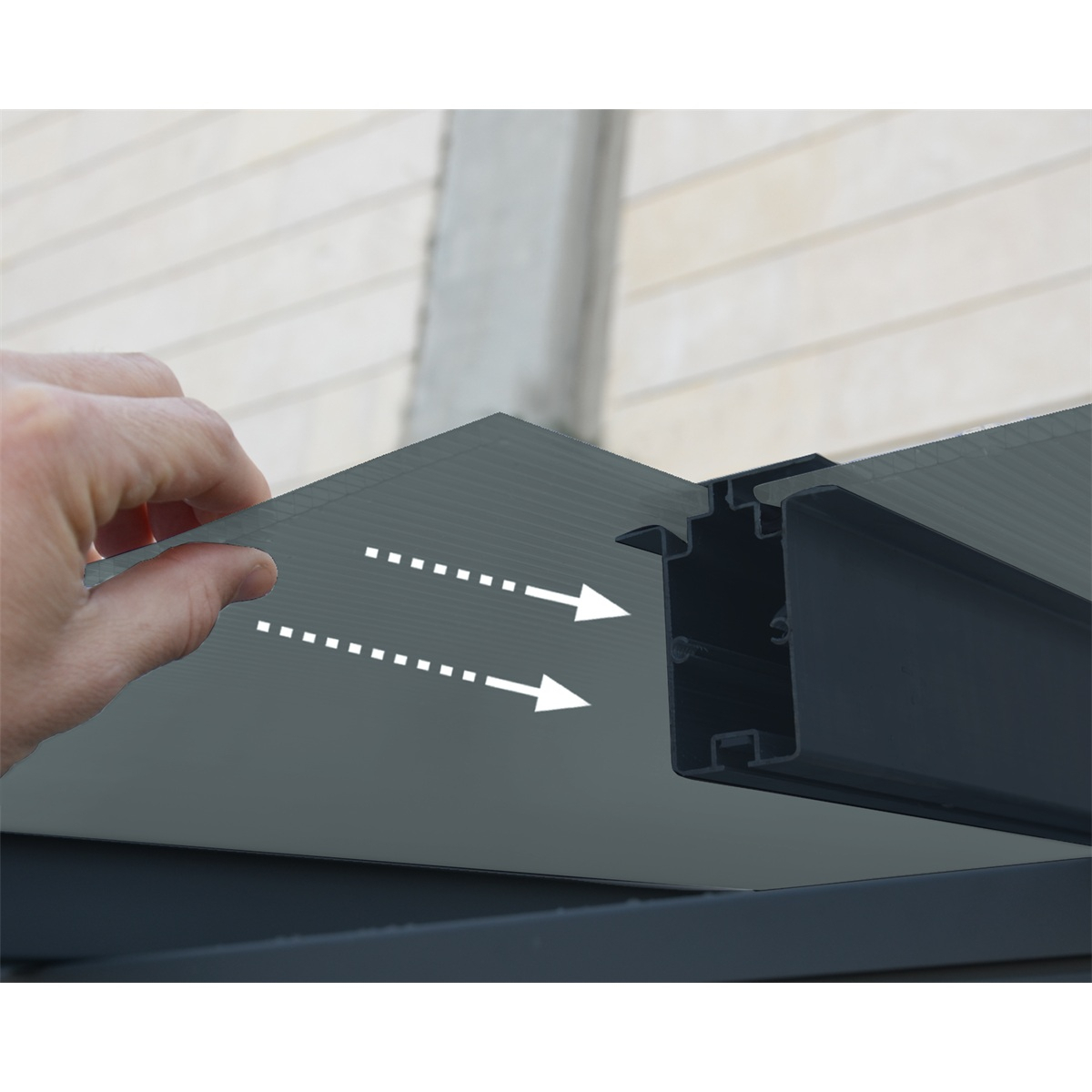 Palram Capri 3000 antracit 3 x 3 alumínium (előregyártott) pergola (antracit) Előnézet 