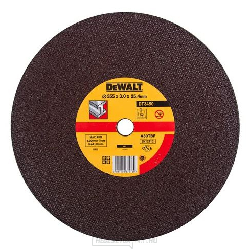 DeWALT fémvágó kerék 355x3x25,4mm DT3450 - 1db - 355x3x25,4mm DT3450 - 1 db