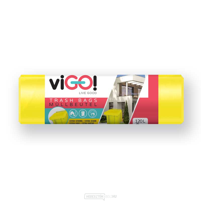 ViGO! Szemeteszsákok LD 120l/8 db PLAST - sárga