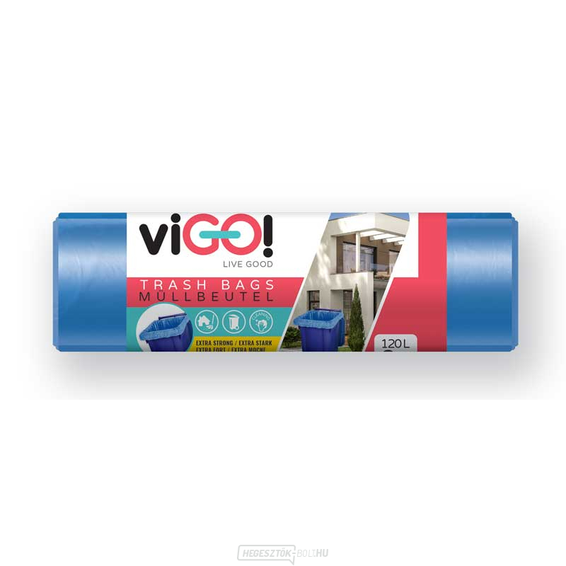 ViGO! Szemeteszsákok LD 120l/8 db PAPÍR - kék