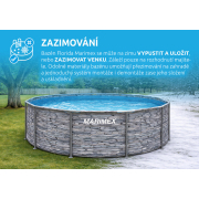 Uszoda Florida 3,66x1,22 m STONE tartozékok nélkül Előnézet 