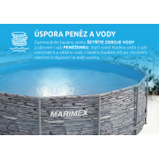 Uszoda Florida 3,66x1,22 m STONE tartozékok nélkül Előnézet 