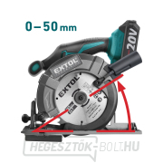 Körfűrészlap akkus SHARE20V, 165mm, BRUSHLESS, 20V Li-ion, 2000mAh Előnézet 