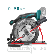 Körfűrész, akkumulátoros, SHARE20V, 165mm, BRUSHLESS, 20V Li-ion, akkumulátor és töltő nélkül Előnézet 