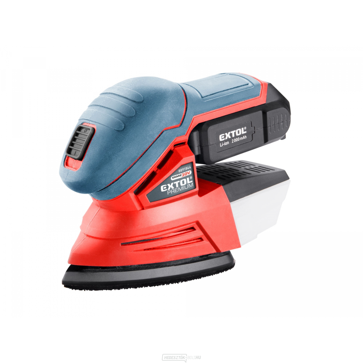 Akkus vibrációs csiszoló delta Extol Premium SHARE20V, 20V Li-ion, 2000mAh