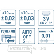 Digitális rozsdamentes acél mérőkalapács, 0-150mm Előnézet 