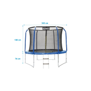 Trambulin Marimex 305 cm + beltéri védőháló + INGYENES lépcsőfokok náhled