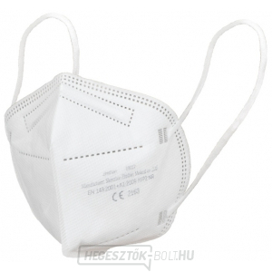 FFP2 légzőkészülék összehajtva, kilégzőszelep nélkül FFP2 légzőkészülék összehajtva, kilégzőszelep nélkül gallery main image