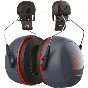 JSP SONIS 3 sisak fejhallgató - fekete/piros JSP SONIS 3 sisak fejhallgató - fekete/piros gallery main image