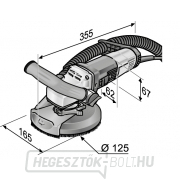 Flex javítócsiszoló változó fordulatszámmal pormentes csiszoláshoz a sarkokig, 125 mm, LDE 16-8 125 R, Kit Turbo-Jet II Előnézet 