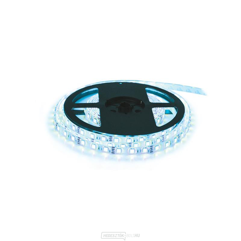LED szalag 12V 5050 60LED/m IP20 max. 14.4W/m hideg fehér - jégkék (tekercs 20m)