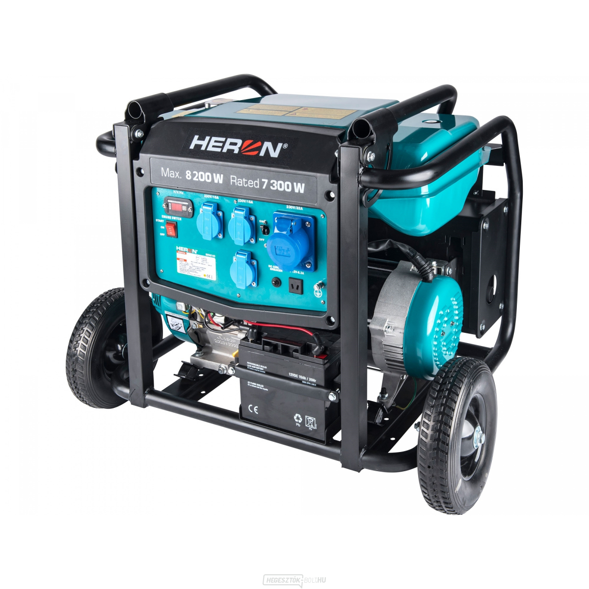 Benzines erőmű 17LE/8,2kW, alváz, elektromos indító